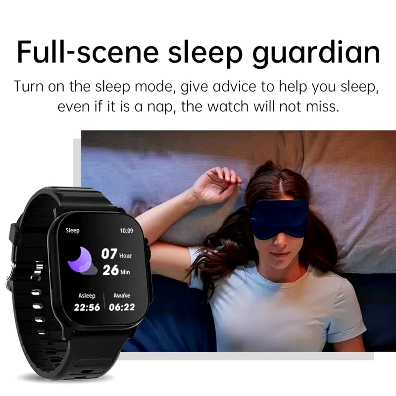LAXASFIT T900 Ultra Smartwatch with Bluetooth Calling, Message Alerts, Heart Rate Monitoring, and Sports Features for Android and iOS - Unisex Design